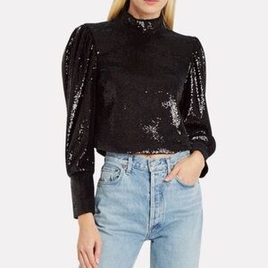 A.L.C. Margaret sequin mock neck top - Size 4